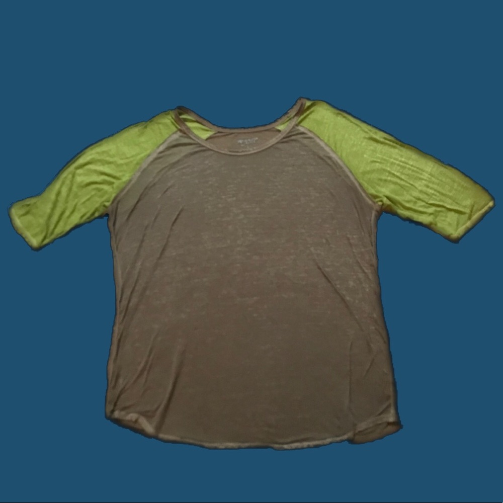 Green Sheer Baseball Tee
